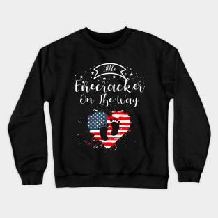 Little Firecracker On The Way Crewneck Sweatshirt